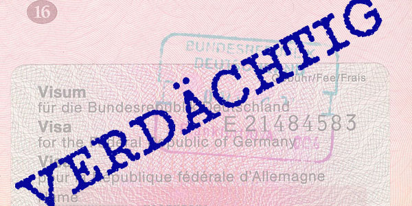 Verdächtig - Visa-Warndatei